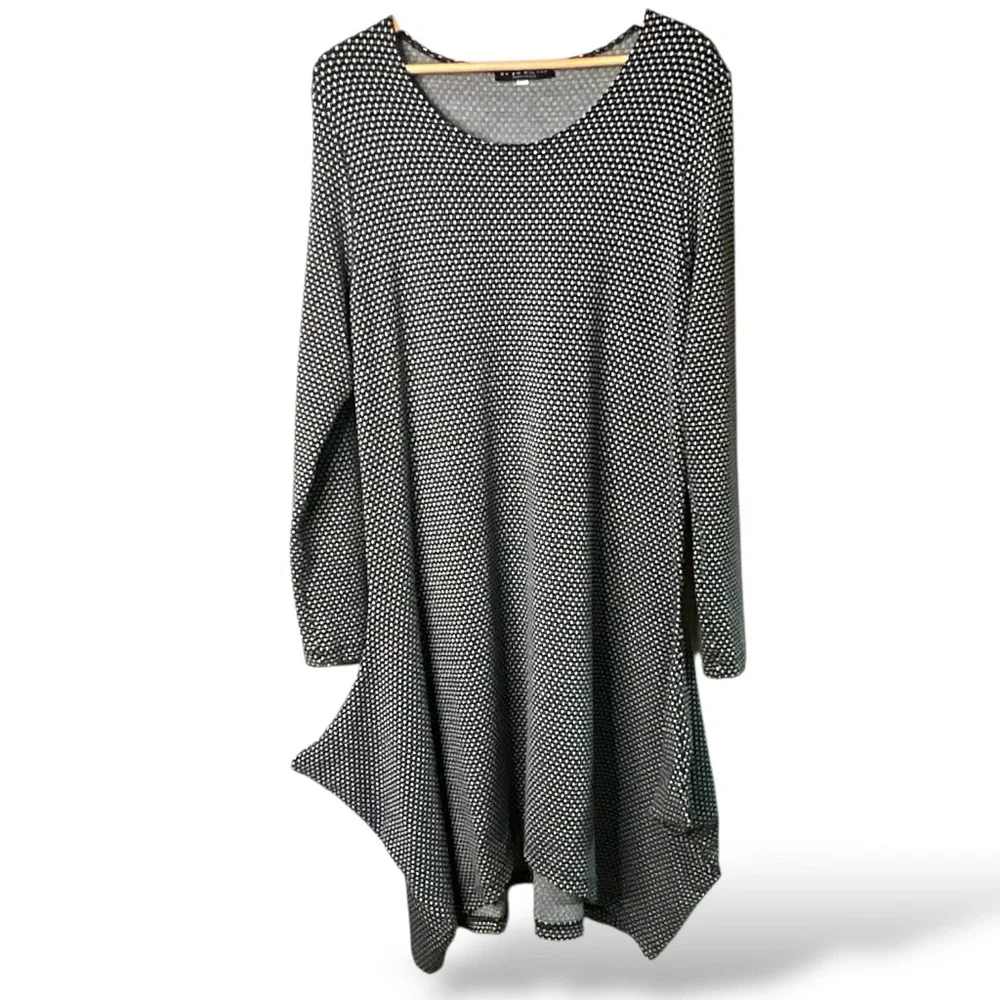 bryn Walker Heather Charcoal Handkerchief-Hem Mini Dress - Picture 3 of 11